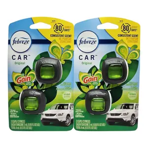 Febreze 0.06 oz. Gain Original Scent Car Vent Clip Air Freshener (2×2=4 Pack)