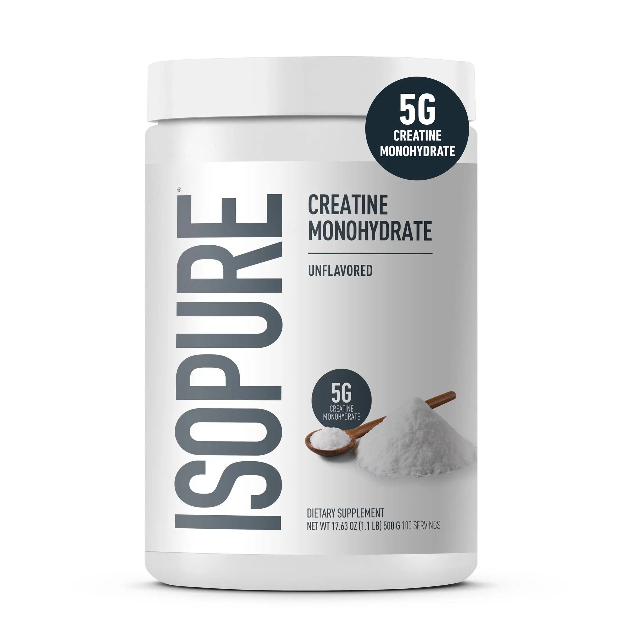 Isopure, Creatine Monohydrate, Unflavored, 1.1 lb, 100 Servings Isopure, Creatine Monohydrate, Unflavored, 1.1 lb, 100 Servings