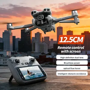 Drone MAX Upgraded HD Dual-Camera Drone – Intelligent Obstacle Avoidance, Brushless Motors, Dual Batteries, 5.6" HD Display Controller, Foldable & Night-Ready for Adults and Beginners