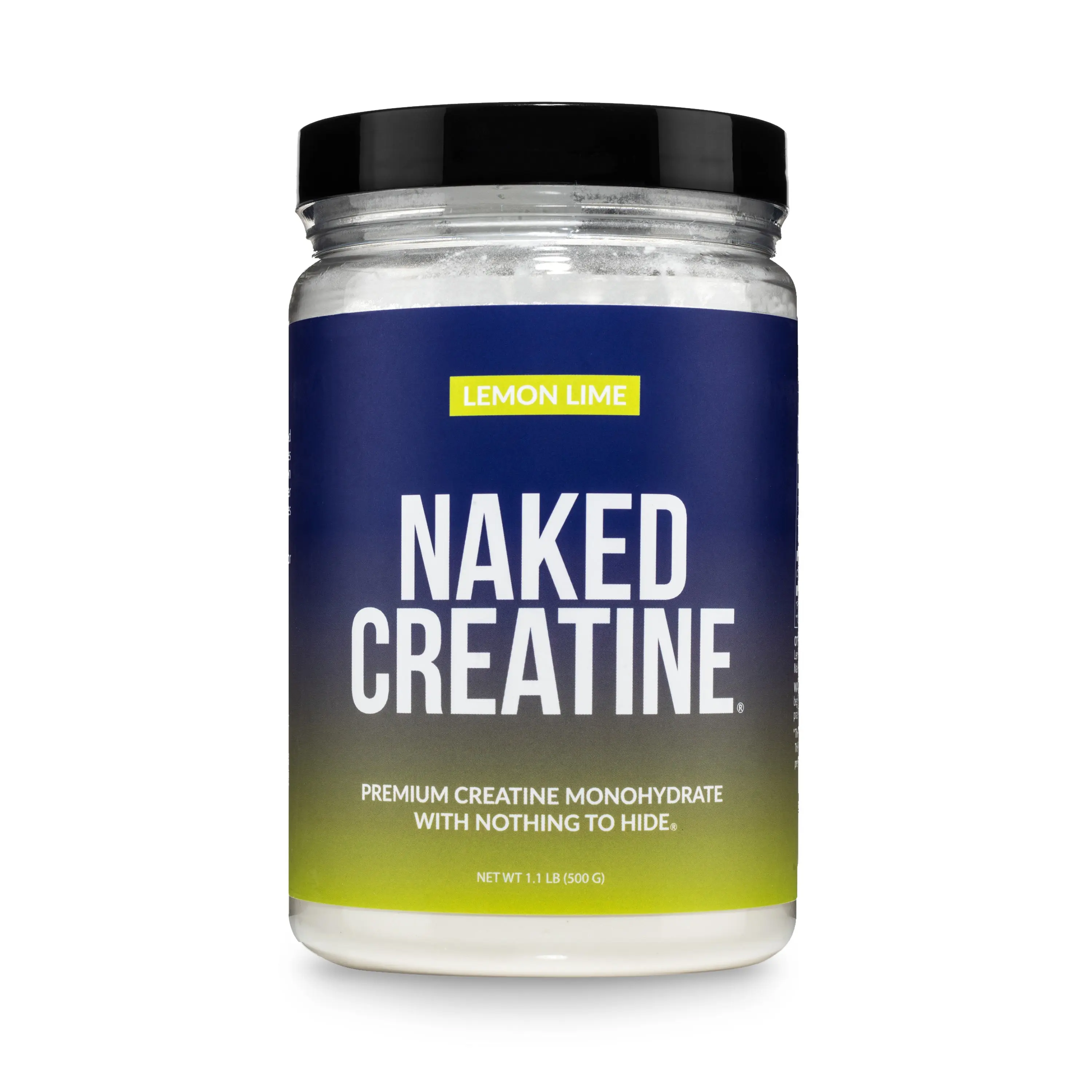 Naked Creatine - Lemon Lime Flavor - Premium Creatine Monohydrate Powder - 500g - Only 5 Ingredient - Shown to promote strength, muscle mass, and improve exercise performance - 5g creatine per serving