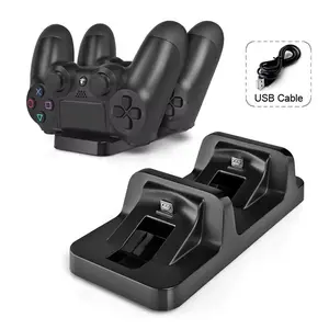 Dual Charge for Ps4 Controller, Charging Stand Holder for Sony Playstation 4, Wireless Gamepad Control Charger Base, Console Controller Accessories