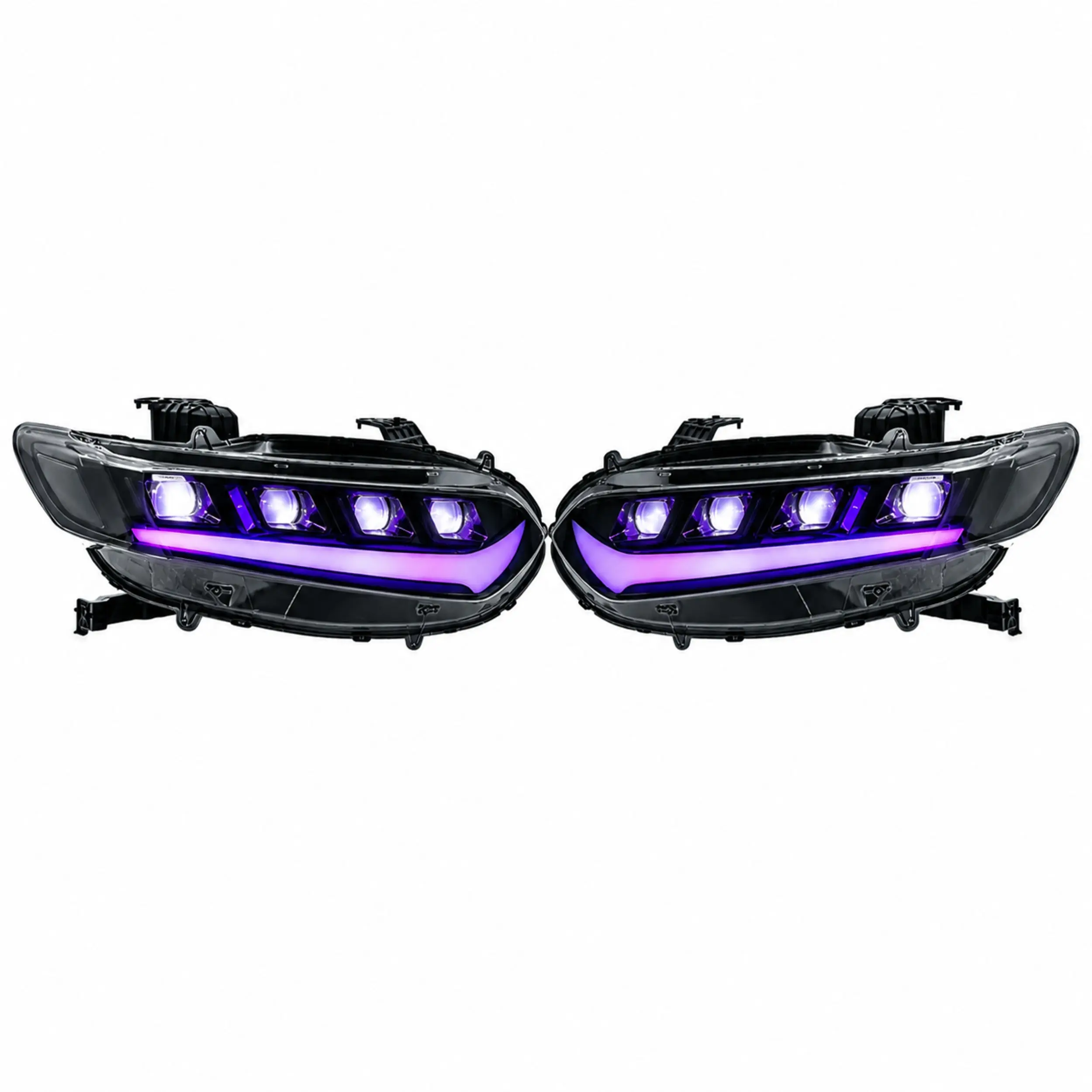 2018-2022 Honda Accord 10th Gen LED Quad Projector Headlights Assembly | Wing DRL