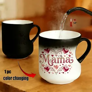 Magic Color-Changing Heart Coffee Mug, Thermosensitive Ceramic Cup, 330ML Mother's Day Gift, Perfect Birthday Present for Moms, Ceramic Drinkware
