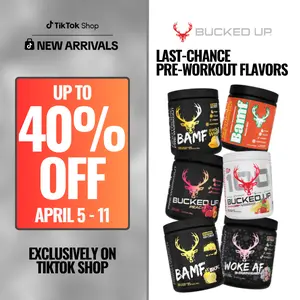LAST-CHANCE Bucked Up Pre-Workout - Discontinued Flavors (Woke AF, Bucked Up Original, BAMF, Mother Bucker, Babe)