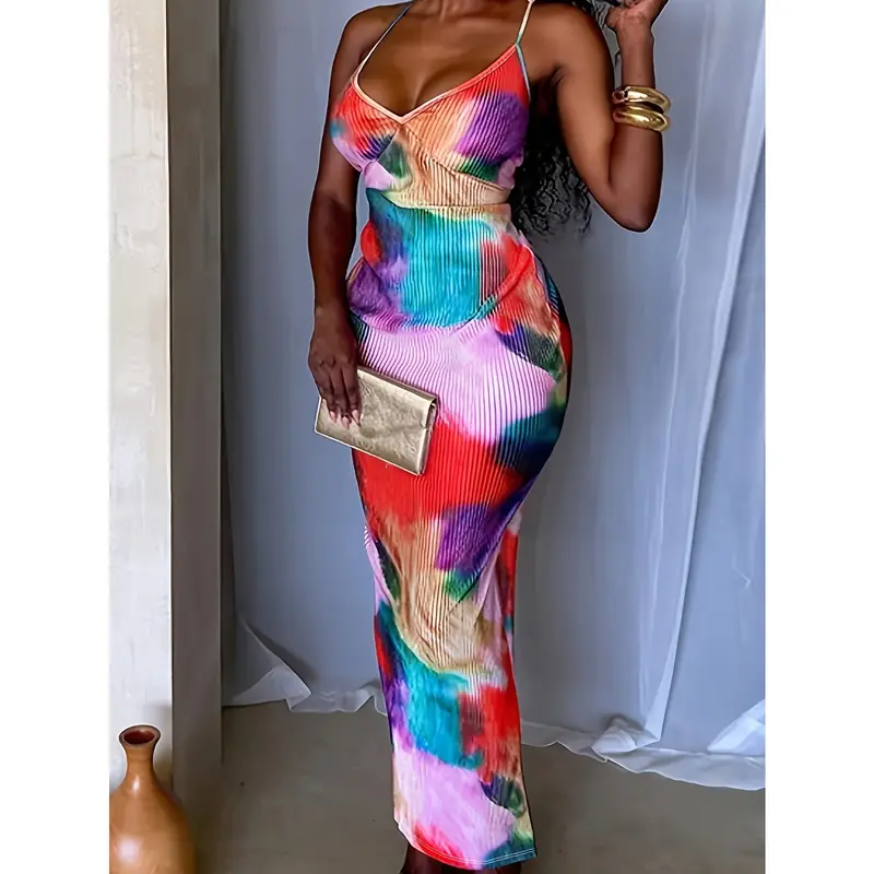 holiday beach dresses PRETTYGARDEN Womens Summer Boho Maxi Dress Casual Sleeveless Square Ne