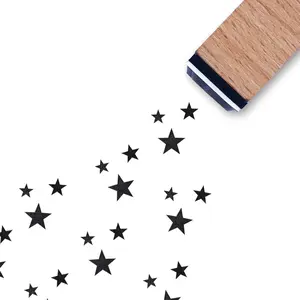 Rubber Stamp 3/5 Inch Small Mini Twinkle Stamp for Scrapbooking Card Making Planner