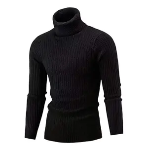 Men's Casual Slim Fit Turtleneck Pullover Sweaters Tops with Twist Patterned . Size Available in XS-S
