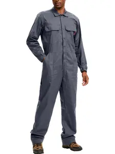 Work Idea Pure Cotton Men's Coverall Relaxed Fit All Season Menswear Uniform
