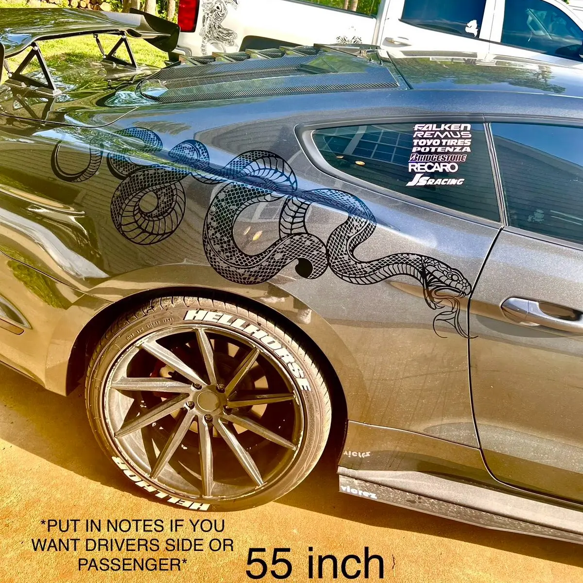 Snake Cobra Decal Sticker Car Exterior Accessory For Cars, Trucks, SUV, Room Windows  Vehicle Exterior Decoration