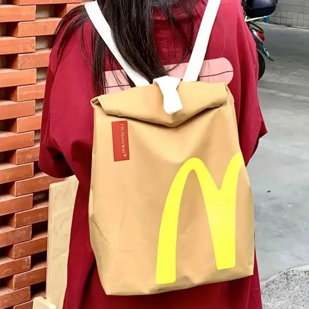 Cute Nostalgic Backpack - Spacious Canvas Design with Versatile Shoulder & Crossbody Wear, Great for Daily Life, School, Travel, Picnics and Outdoor Trips
