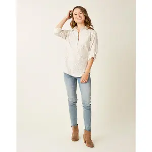 Sawyer Twill Tunic: Cloud Polka Dot - FINAL SALE