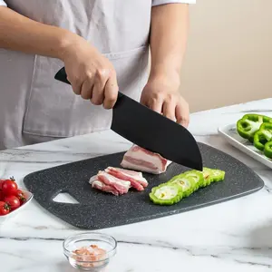 Non-slip Kitchen Cutting Board with Grid Pattern, 1 Count Double Sided Chopping Block, Household Cutting Board