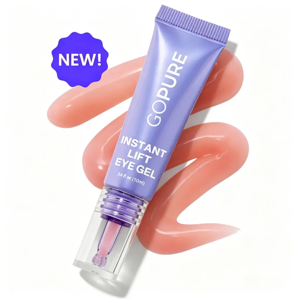 NEW-GOPURE INSTANT LIFT UNDER EYE GEL 10ML, Dermatologist Approved Collagen Peptide Eye Serum, Instant Depuff & Skin Tightening Treatment To Smooth Crow’s Feet, Reduce Eye Bags For Mature Anti-Aging Skin
