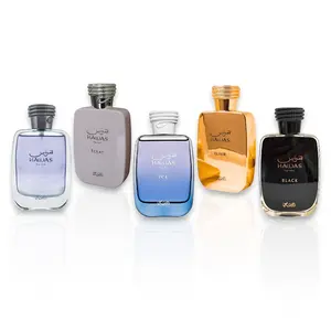 Rasasi Hawas Fragrance Set - For Him, Eclat, Ice, Elixir, Black - Luxurious Scent, Premium Arabian Fragrance, Alcohol-Based Perfumes EDP Spray - 3.4 fl oz/100 ml - Fruity, Citrus, Vanilla, Floral, Woody Notes