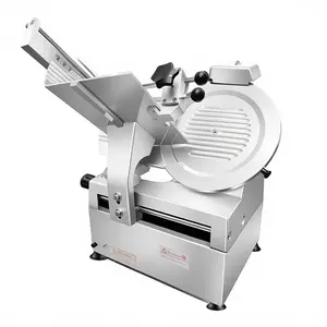 550-Watt Automatic Meat Cutter, Commercial Automatic Meat Cutter with Blade Guard Food Pusher and Anti-Slip Foot Pads, Fully Automatic Home-Use Automatic Meat Cutter with Built-In Blade Sharpener