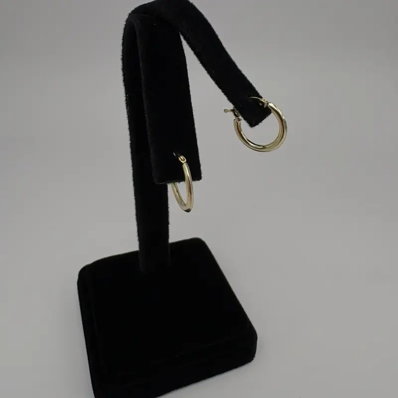 10k Gold Hoop Earrings, Pendant Design Jewellery, Elegant Stylish Accessory for Daily Wear