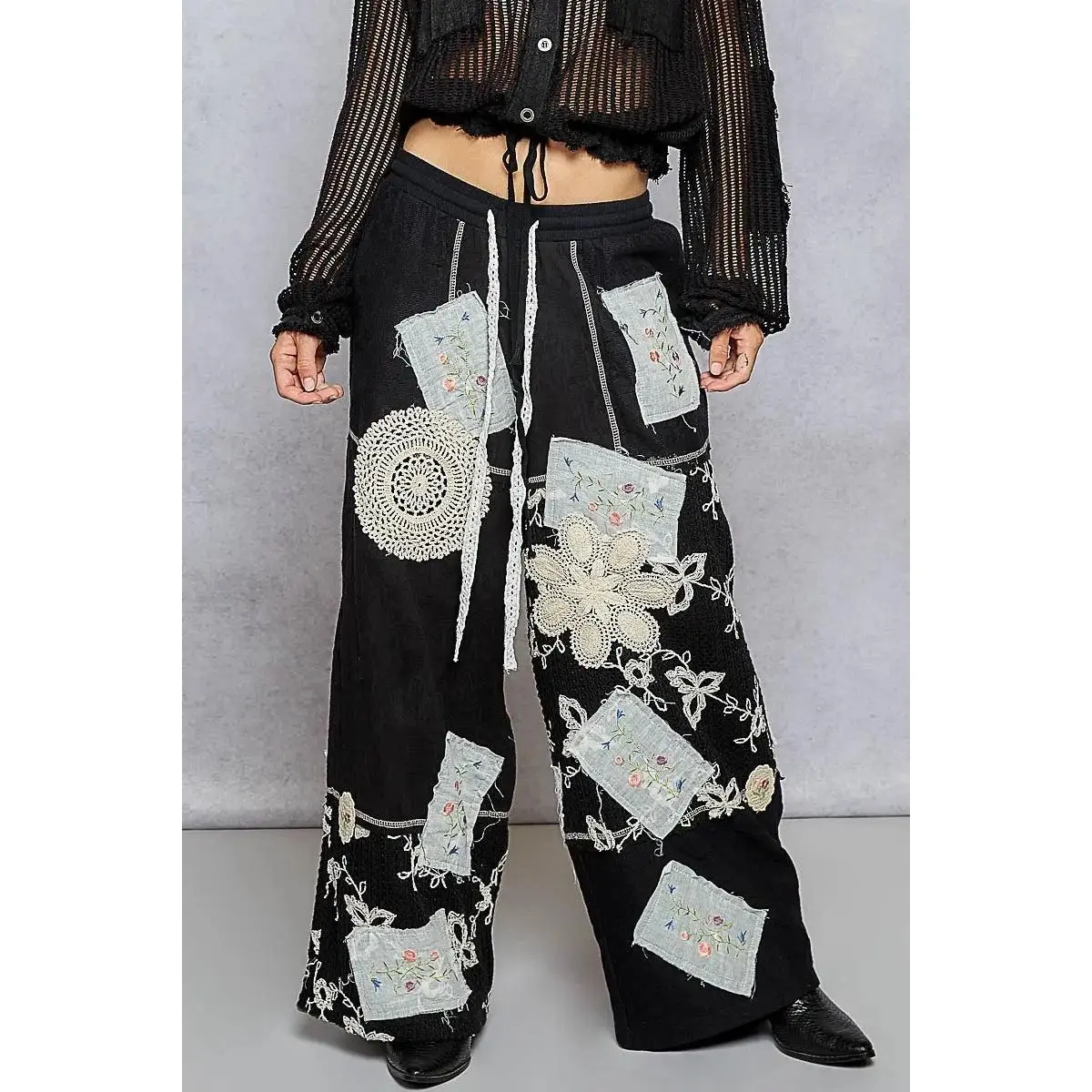 Layla Patchwork Doily Crochet Pants