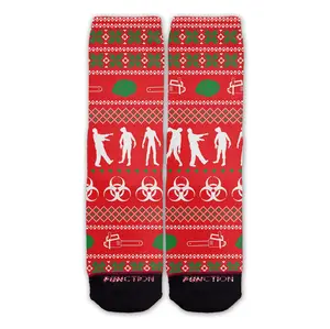 Function - Zombie Ugly Sweater Red Fashion Sock