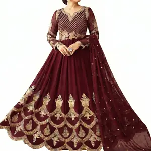 Afghani dress for Women Pakistani clothes for women2026 New Design Eid Costume Womenswear Black Embroidered Anarkali casual wear for women