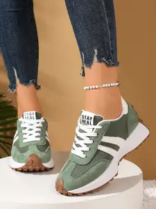 Vintage Style Sneakers, Women, Casual Walking Shoes, Striped Design with Rubber Sole, Instantly Transform Into Retro American Girl, Walks with Flair