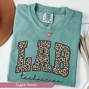 Comfort Colors, Leopard Lab Technician Shirt, Medical Lab Science, Laboratory Gift Shirt, Lab Tech Team Shirt, Med Tech Student Shirt,