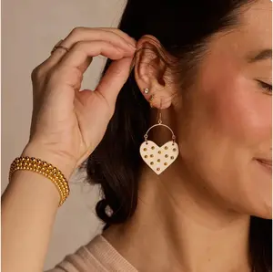 Ecru Studded Harlow Earring