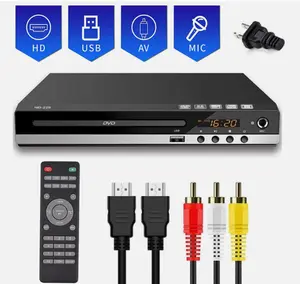 EVD Players for TV with HDMI Port 1080P All Region HD DVD Player for Smart TV USB Input Remote Control Device and RCA Cable Mini DVD CD Player