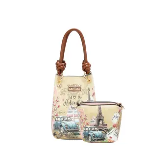 2 PC BUCKET SHOULDER BAG