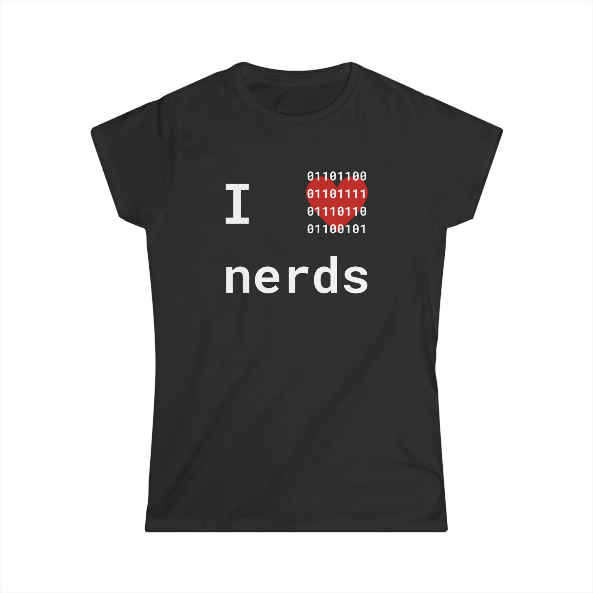 I Love Nerds Tee | Binary Heart Design, Geek T-Shirt