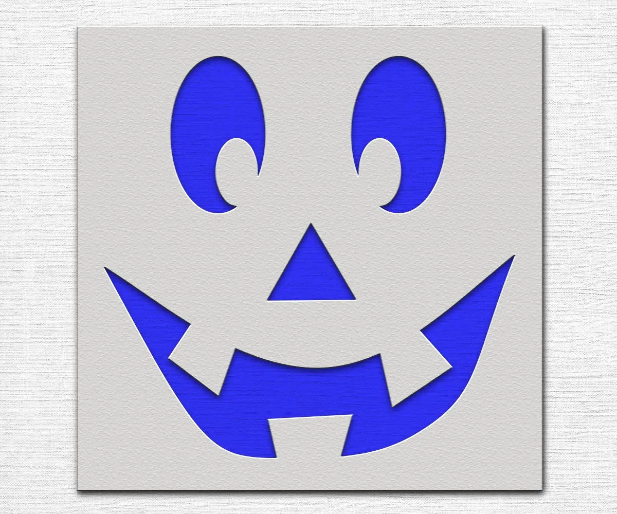 Pumpkin Face Stencil - Art and Wall Stencil