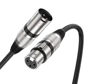 XLR Cable  4.92FT/1.5M 3 Pin Balanced XLR Male to Female Microphone Cable Noise Cancelling Mic Speaker Cable for Power Amplifier Audio Sound Consoles DJ Equipment