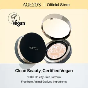[Now in 20 Shades] [AGE20'S Official] NEW SIGNATURE ESSENCE PACT INTENSE CONVER SPF 50+ Foundation Vegan Clean Beauty 3 in 1 Latte Beige White Gold Compact Makeup