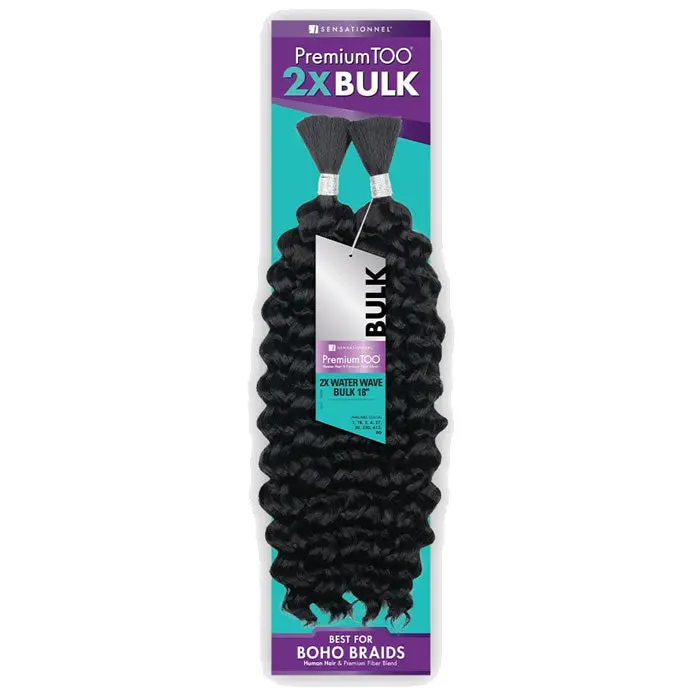 Sensationnel Premium Too Human Hair Blend 2X Bulk Braids -2X WATER WAVE BULK 18"