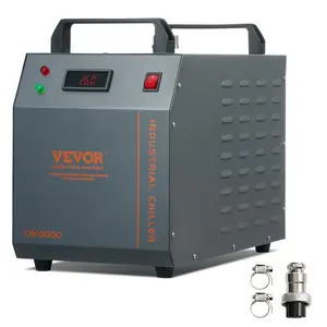 VEVOR Industrial Water Chiller,  CW-3000, 80W Air-Cooled Industrial Water Cooler Cooling System with 12 L Water Tank Capacity 12 L/min Maximum Flow Rate, for Laser Engraving Machine Cooling Machine