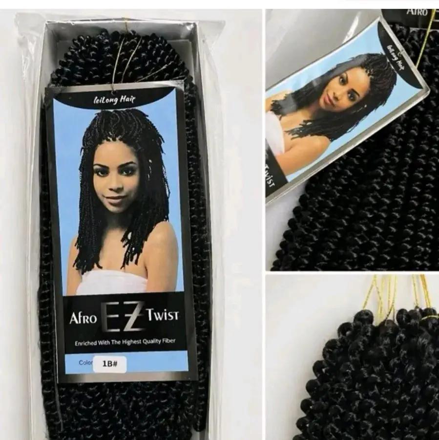 Afro Kinky Curly Hair Extensions, 12-Inch Premium Synthetic Hair, Soft Twist Style for a Natural Look and Secure Fit, Color 1B#, Synthetic Extensions & Pieces, Volume Boost