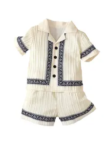 Baby Boys Summer Short Sleeve Shorts Set, Baby Clothing, Breathable Comfortable, Perfect for Warm Weather, Stylish & Practical Design, Newborn Gift Set