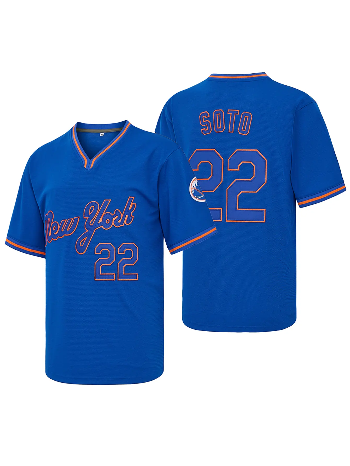 Men's High-Quality Stitched #22 Juan Soto New York Classic Vintage Blue Baseball Jersey, Retro Throwback Apparel, Fan Gift