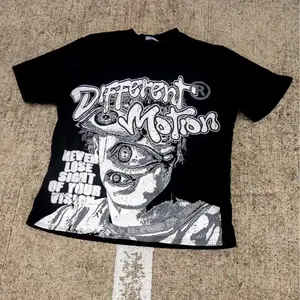 American different motion vintage oversized graphic t shirt harajuku grunge goth for couples y2k top korean gothic women clothes dark design