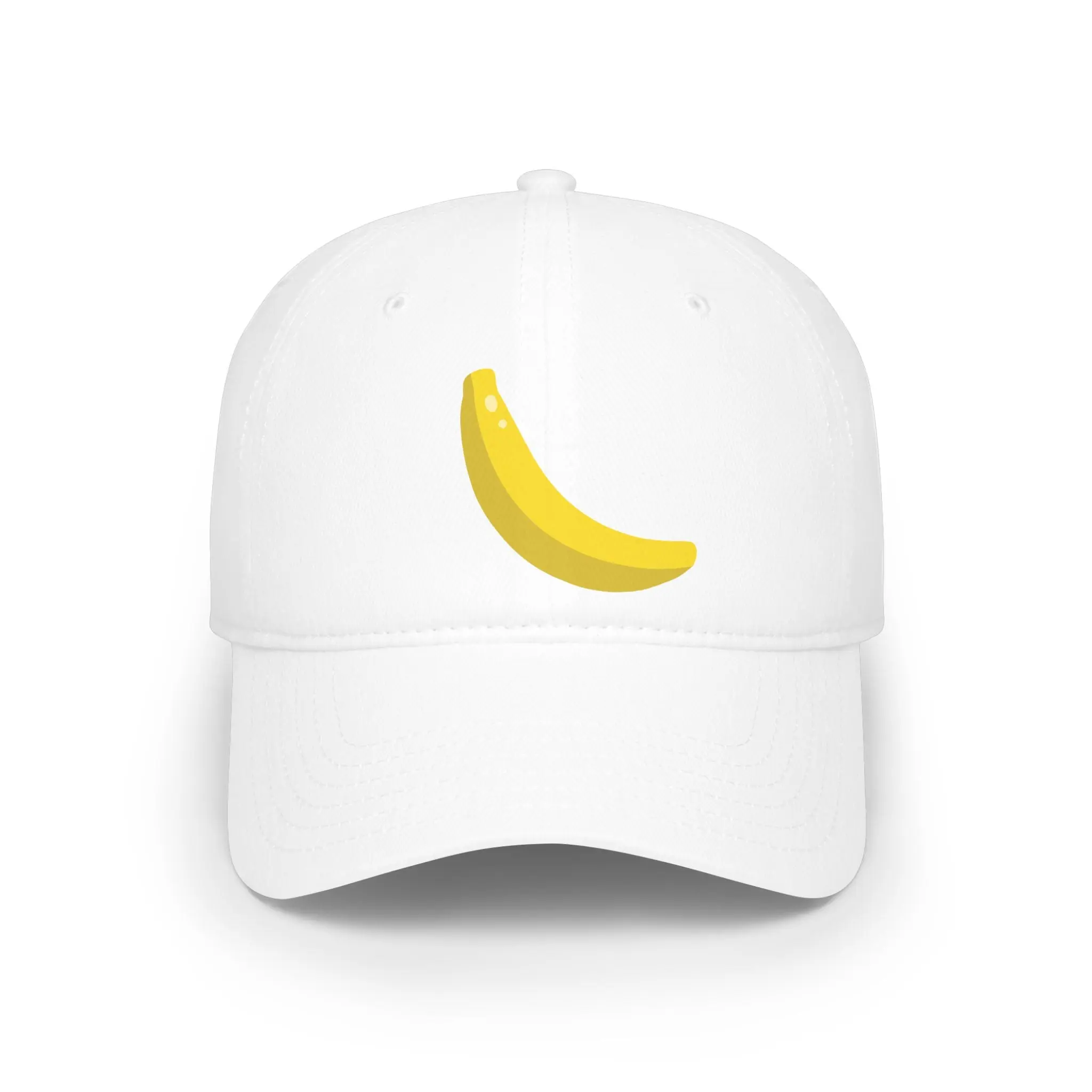Unisex Banana Motif Embroidered Cap - Low Profile Baseball Hat, One Size, Adjustable Strap, Suitable for Casual Wear