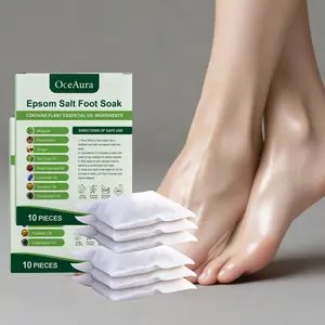 Oceaura Aromatherapy Foot Bath Pack with Sea Salt & Essential Oils, Nourishing Relaxing Massage for Daily Skin Care