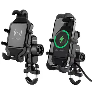 Liu Fei DigitalMotorcycle Riding Support Bracket Electric USB QC3.0 Fast Charging Handlebar Phone Holder Stand Mount Bracket Wireless Charger