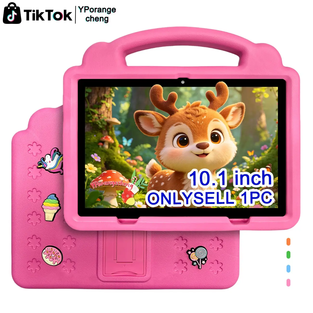10.1 Inch Large Screen Android Gaming Tablet, 5G Dual-band WiFi, HD Dual Cameras with Full Protective Case, All-in-One for Office, Study, Online Class & Entertainment, Ideal Gift for Adults & Students, 4 Colors Available, No Adapter Included