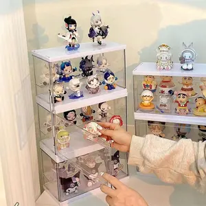 Clear Acrylic Display Box, 1 Count Dustproof Display Case for Cute Collectibles, Cosmetic Storage Box, Home Organizer for Living Room Bedroom