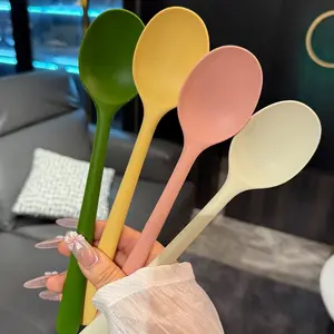 Silicone Spoon Set, Durable Heat Resistant Design, Perfect for Kids, Ideal for Mixing Salads and Serving Food, Silicone Cooking Spoon, Kitchen Cooking Accessories, 1 Piece or 4 Pieces Option