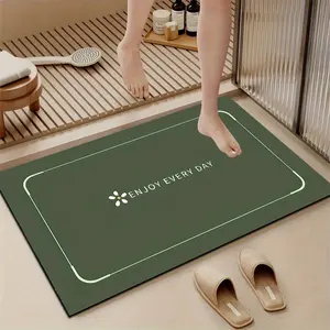 1 pcs soft diatomite non-slip absorbent mat,bathroom floor mat,bathroom doorway quick-drying foot mat,door mat,bathroom carpet,bathroom super absorbent floor mat,Home Decor Fall Decor,Bathroom Decorative Products Bathroom/Bathroom Accessories