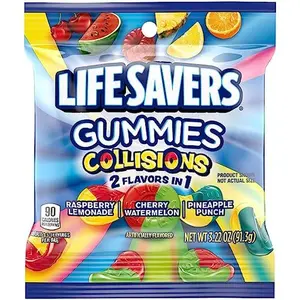 LIFE SAVERS Collisions Gummy Candy, 3.22 oz Bag (Pack of 12)