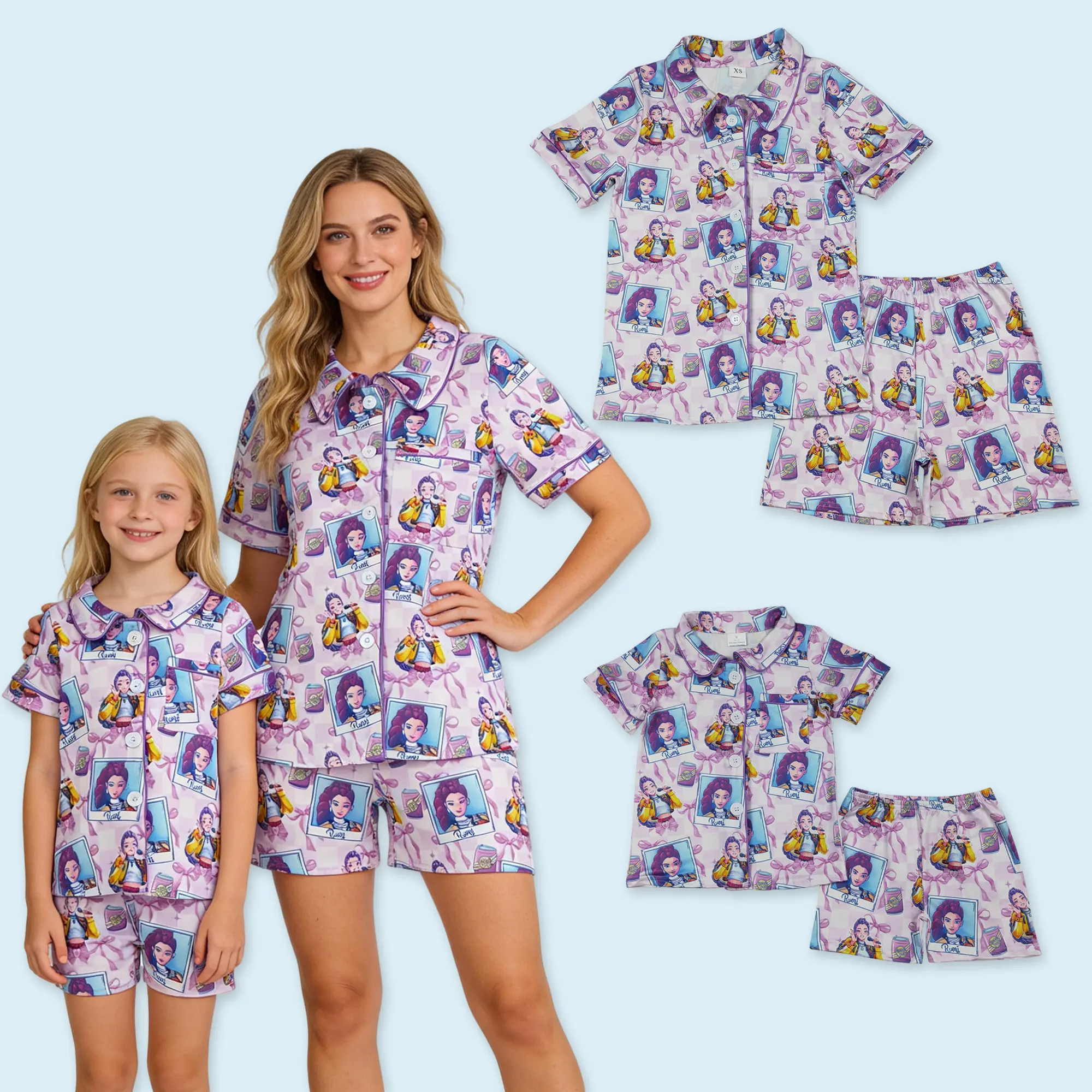 Mommy and me K-Pop Witch short sleeve pajama set