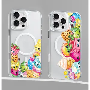 cartoon print Magnetic phone case for iPhone 17/16/15/14/13/12/11 Xs Pro Max Plus AIR Case,Compatible with MagSafe, for Samsung S22/S23/S24/S25/NOTE20/PLUS/ULTRA/FE/A56/A54/A36/A35/A16/A15/A14 phone casing Transparent shockproof protective cover
