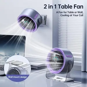 Desktop Fan Turbo Table Fan Travel Vacation Essentials for Office 100-Speed Digital Display Low Noise Rechargeable Battery Dual Adjustment Modes Quiet Cooling Adjustable Cooling Fan Quiet Desk Fan Portable Multifunctional Fan