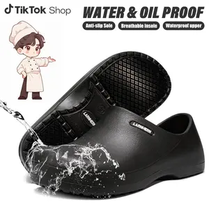 Slip-Resistant Work Slippers - Waterproof & Oil-Resistant Chef Nursing Shoes for Hospital, Kitchen, Home Women Footwear Girl Tsinelas